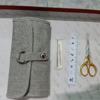 Set ví,kéo ,kim khâu tulip gold