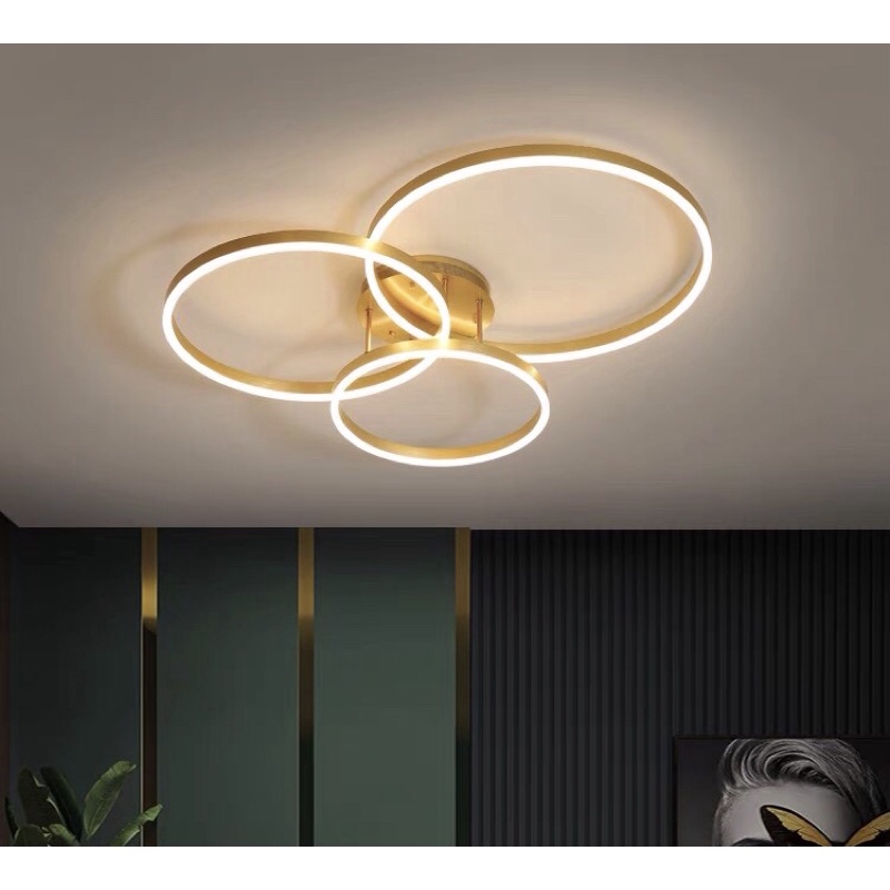 Đèn Ốp Trần 3 Vòng Tròn Trang Trí Nội Thất