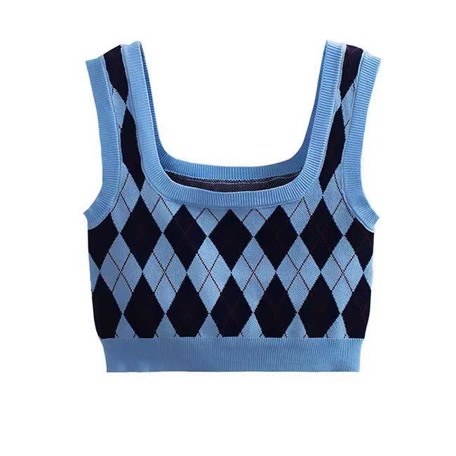 Áo Croptop Dệt Kim Sát Nách Kiểu Hàn Quốc Dễ Thương Cho Nữ