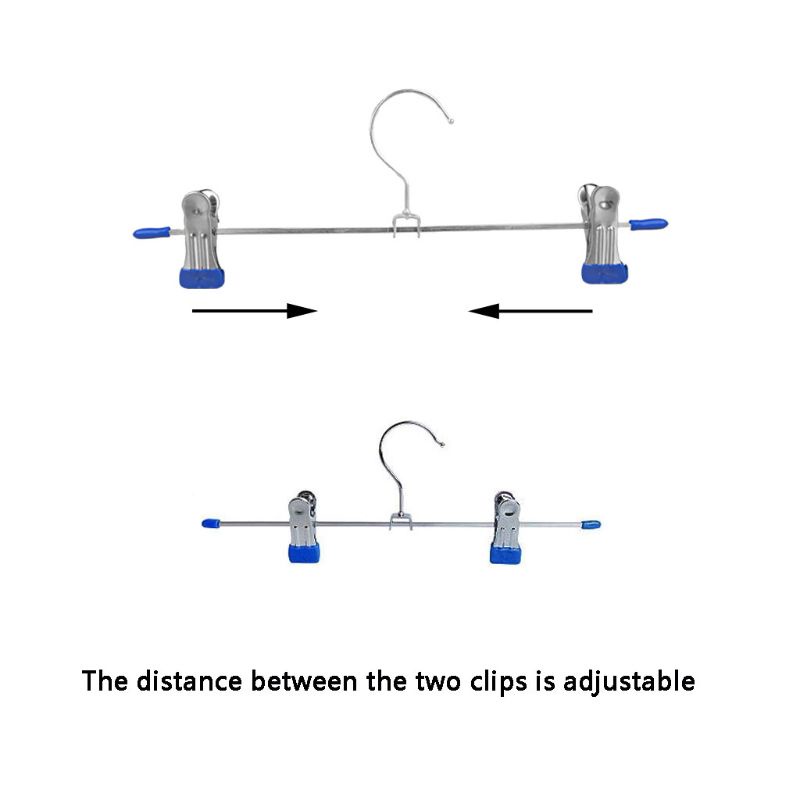 Set 10 Móc Treo Quần Áo Bằng Thép Không Gỉ Chất Lượng Cao