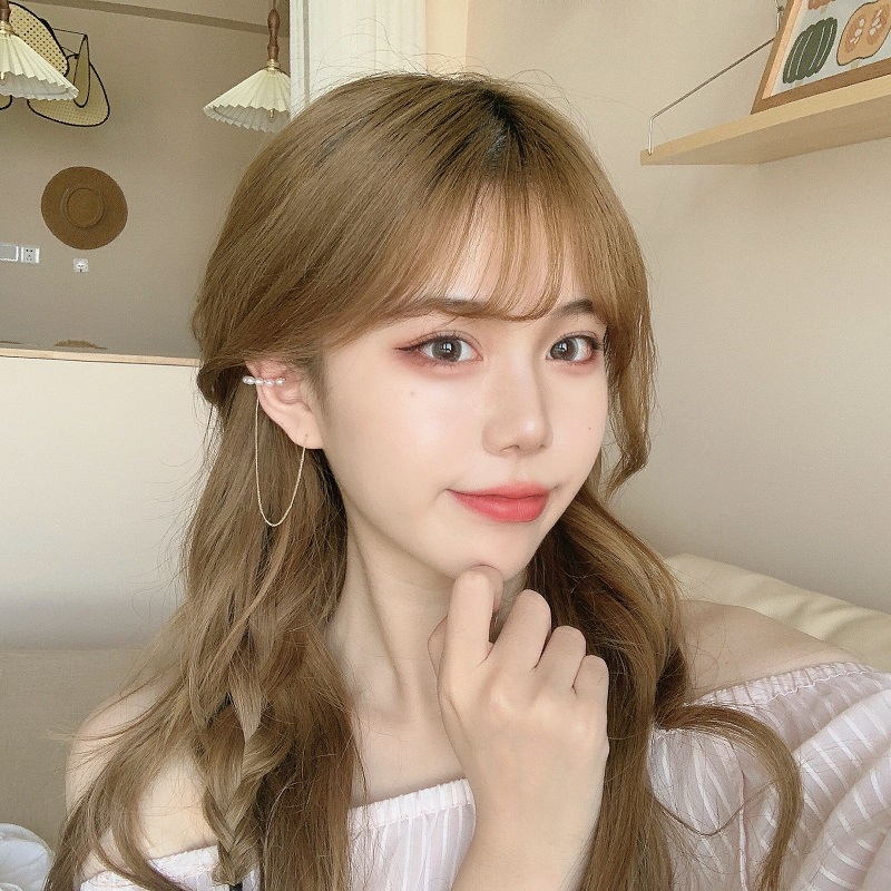 1 Khuyên Tai Dạng Kẹp Không Đau Màu Vàng Đồng Thời Trang Dành Cho Nữ