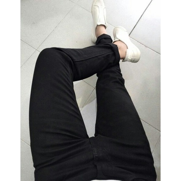 Quần Jean Nam Chất Bò XuMon Đen Trơn chất bò co dãn 4 chiều one | BigBuy360 - bigbuy360.vn