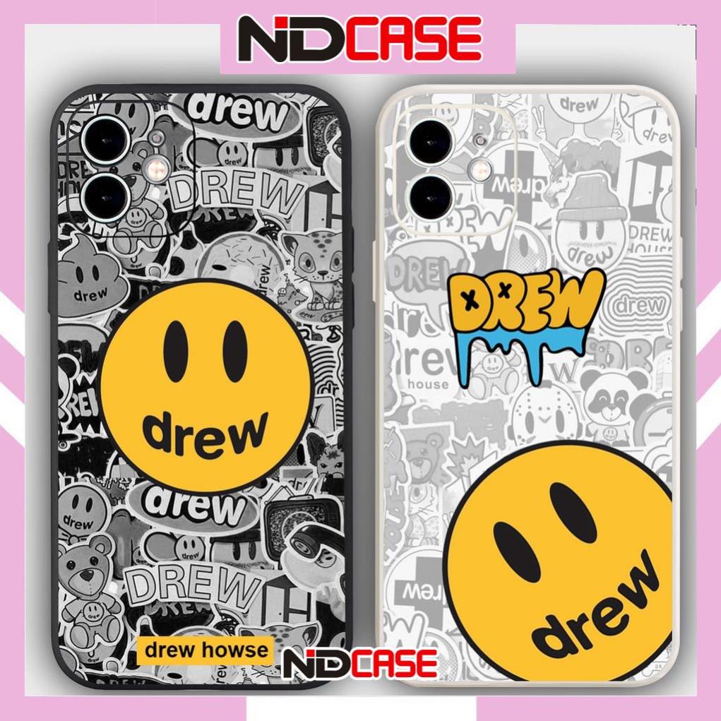 Ốp lưng iPhone Drew cạnh viền vuông silicon mềm dẻo cho iphone 6/6s/7/8/X/XS/XR/11/12/13 Pro Plus Max cute dễ thương đẹp