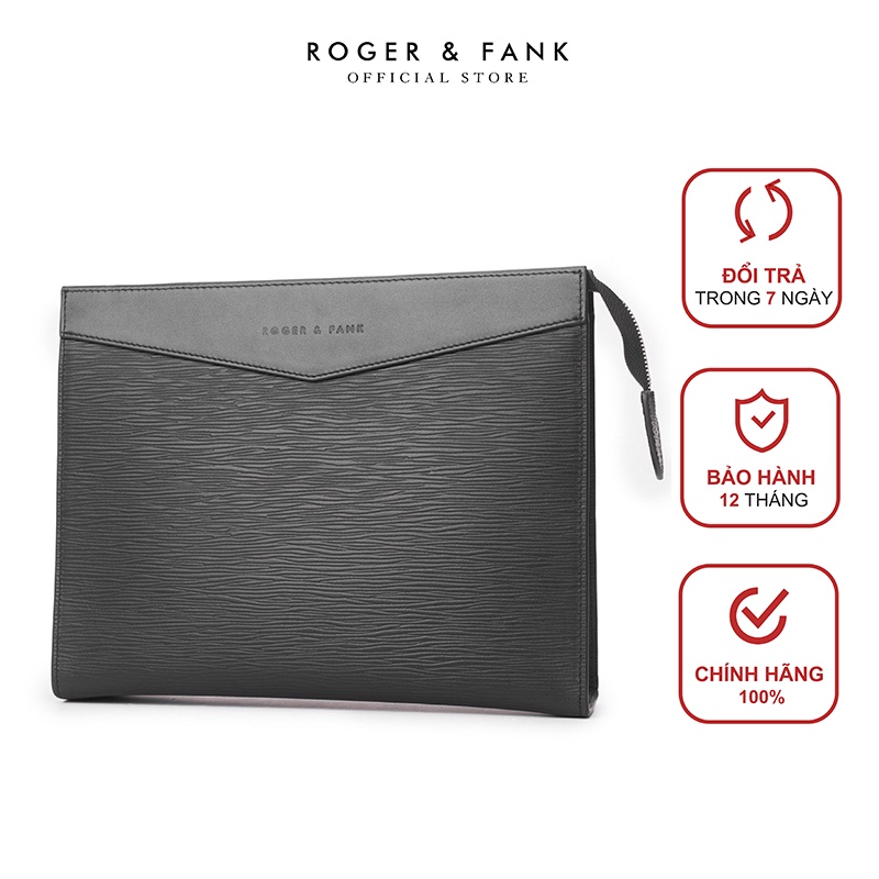 Túi Clutch Nam Cầm Tay Da Bò Non Cao Cấp | Thương Hiệu ROGER &amp; FANK