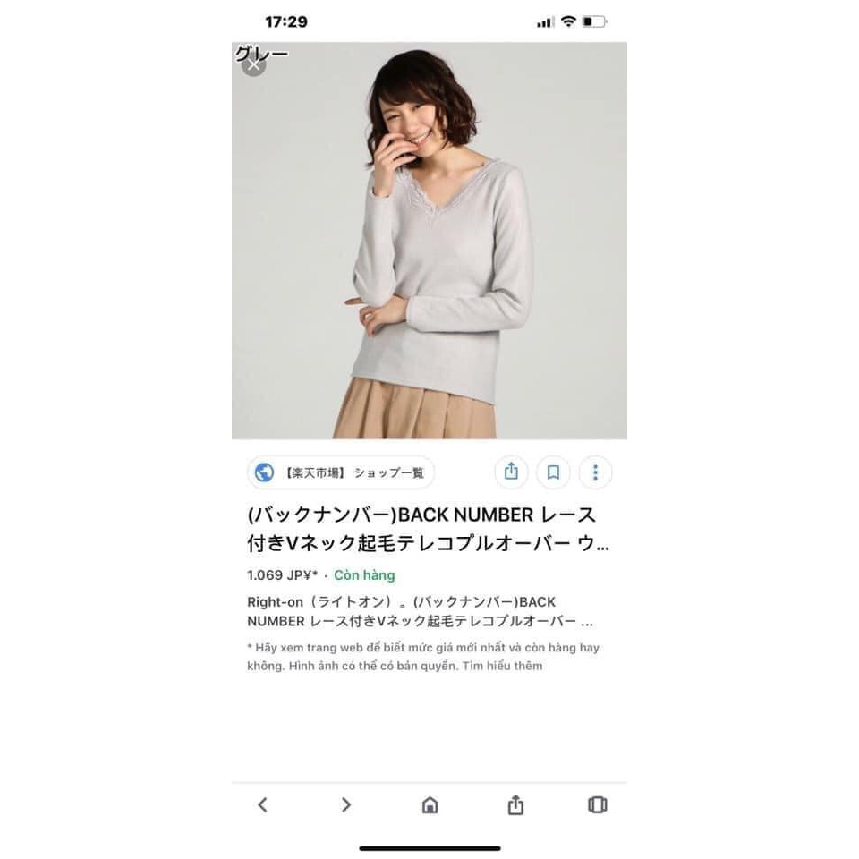 Áo Len Nữ Xuất Nhật chất tơ mịn mềm nhẹ ấm cổ áo ren điệu đà tiểu thư dễ mix XanhHouse | BigBuy360 - bigbuy360.vn