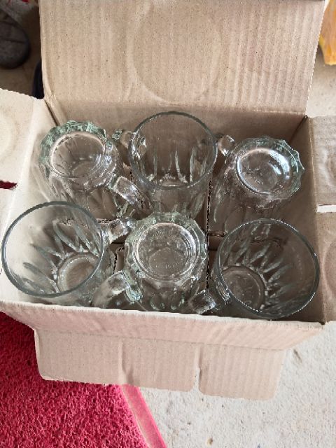 Bộ 6 ly thủy tinh có quai 320ml