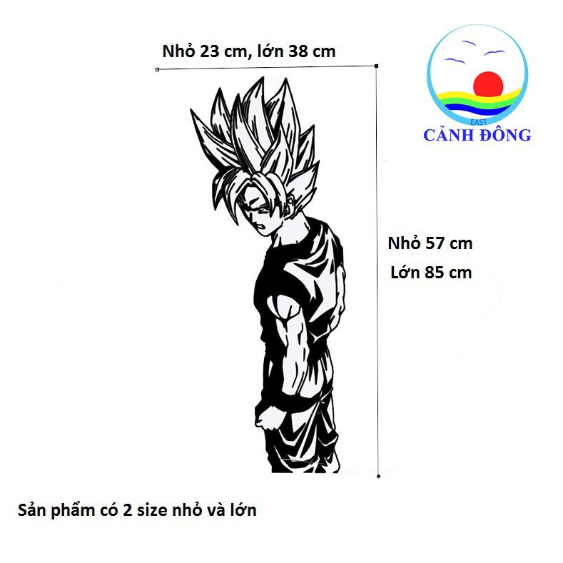 Decal dán tường SonGoKu Dragon Ball trang trí ấn tượng