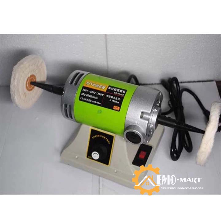 ⚡️𝗕𝗛 𝟭𝟮 𝗧𝗛𝗔́𝗡𝗚⚡️ Máy mài công suất lớn miniQ BG-3118C ⚡️ Công suất 1300w - 2 đầu trục quay