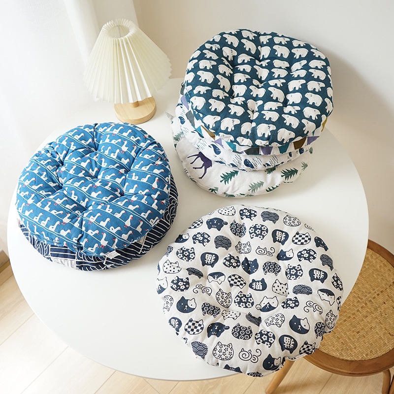 Đệm Gối Tựa Lưng, Lót Ghế Hình Tròn Cookie Cushion