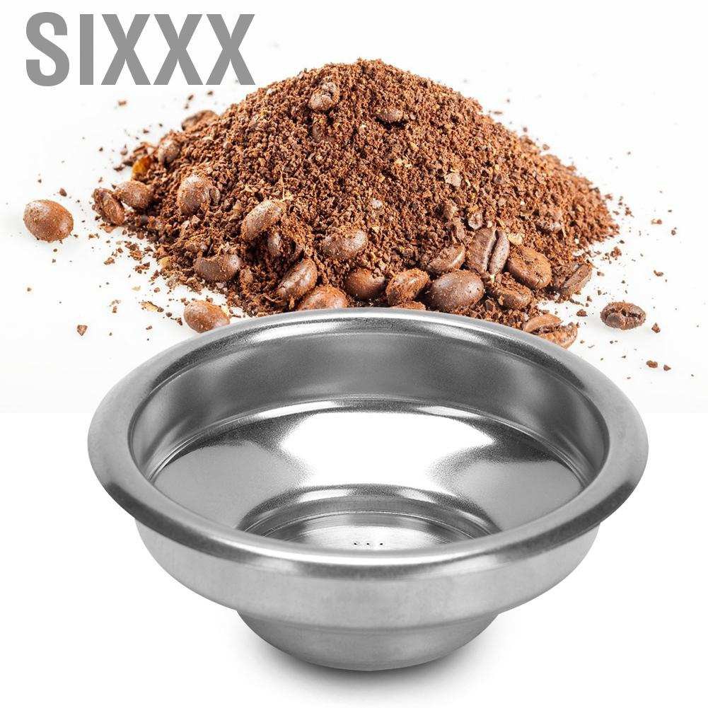 Sixxx 58mm Double Layers Single/Double Doses Filter Basket Semi-Automatic Coffee Machine Bottomless Handle