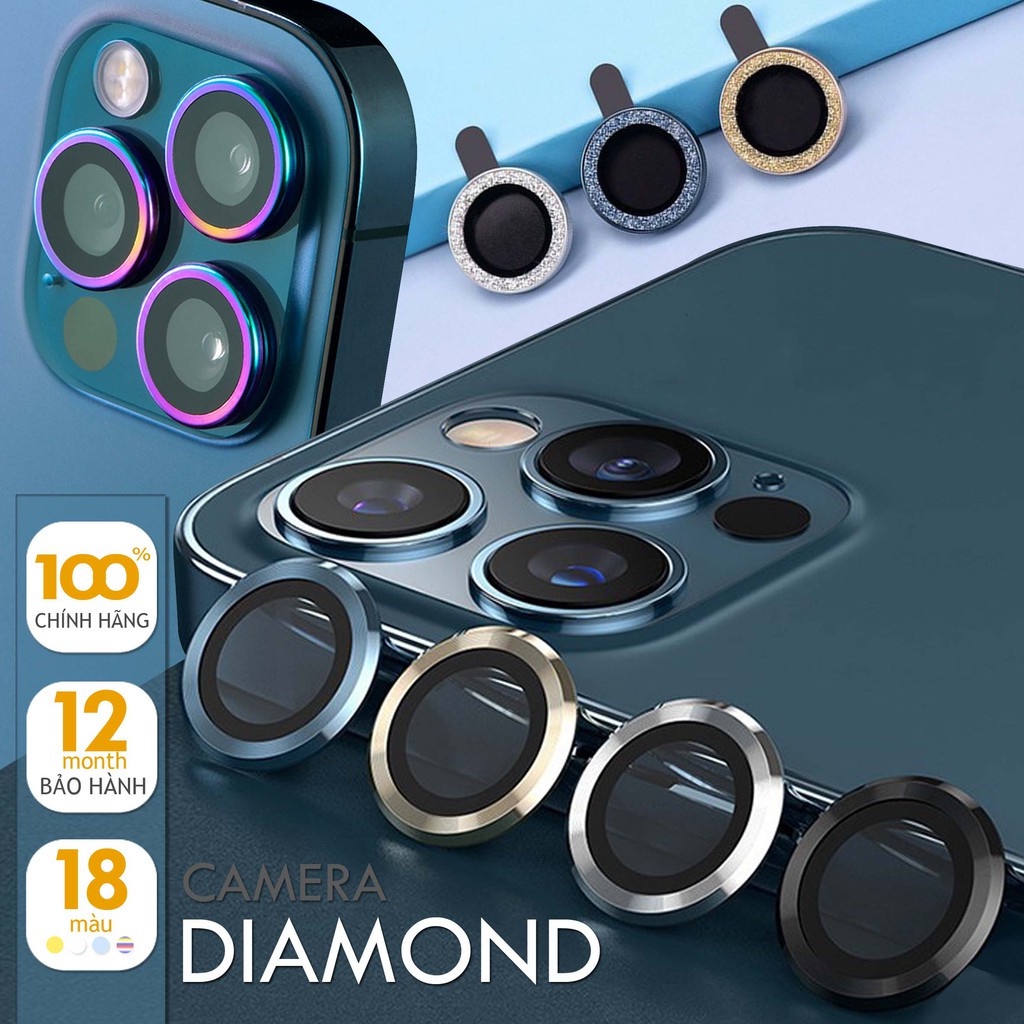 Camera Lens Kuzoom Diamond/ Kuzoom Phản Quang iPhone 12 Pro Max / 12 Pro / 12 / 12 Mini 11/11pro | HOT HOT Về 7 Màu |