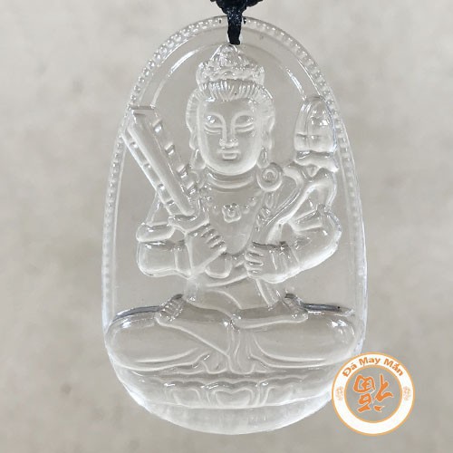 ♥️Freeship 99k TQ_Mặt Dây Chuyền Phật Bản Mệnh Hư Không Tạng Lưu Ly Trắng