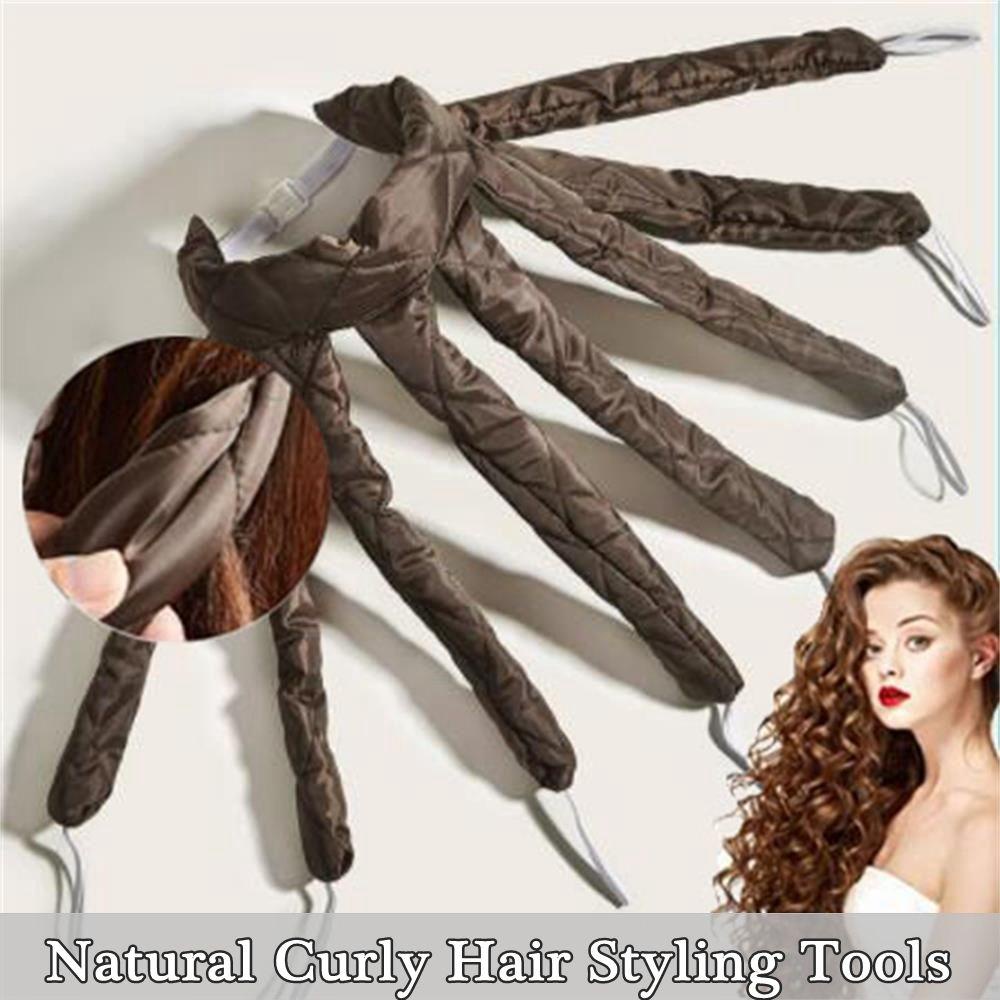 Máy Uốn Tóc Xoăn Tự Nhiên Không Dùng Nhiệt Màu Nâu Thời Trang