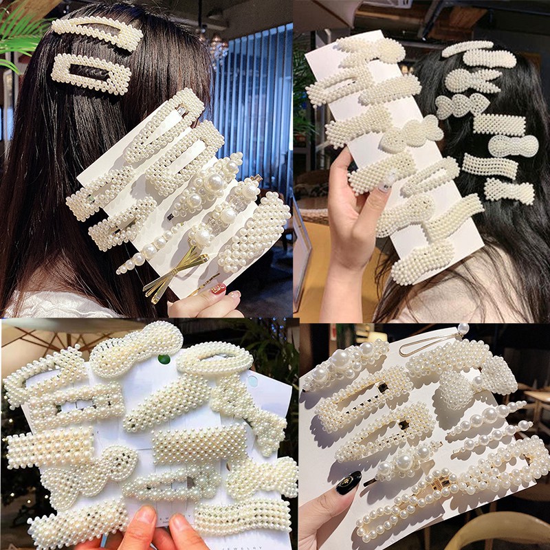 Kẹp Tóc Đính Hạt Ngọc Trai Thời Trang Cho Nữ