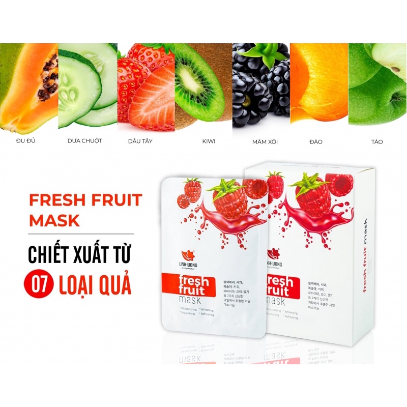 Mặt nạ hoa quả Fresh Fruit Mask Linh Hương dưỡng ẩm, sáng da, bổ sung Vitamin và khoáng chất cho da