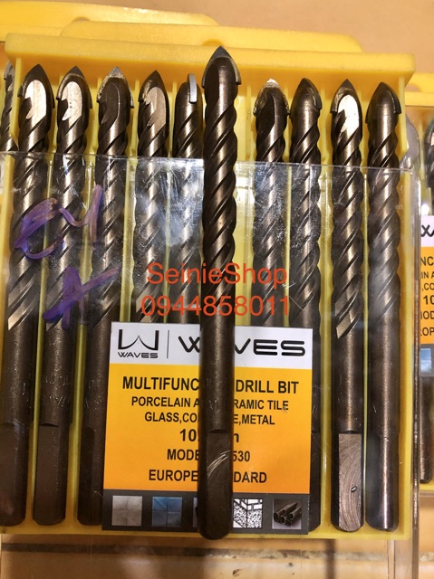 D.I.Y Mũi khoan đa năng cao cấp Waves 6mm 8mm 10mm