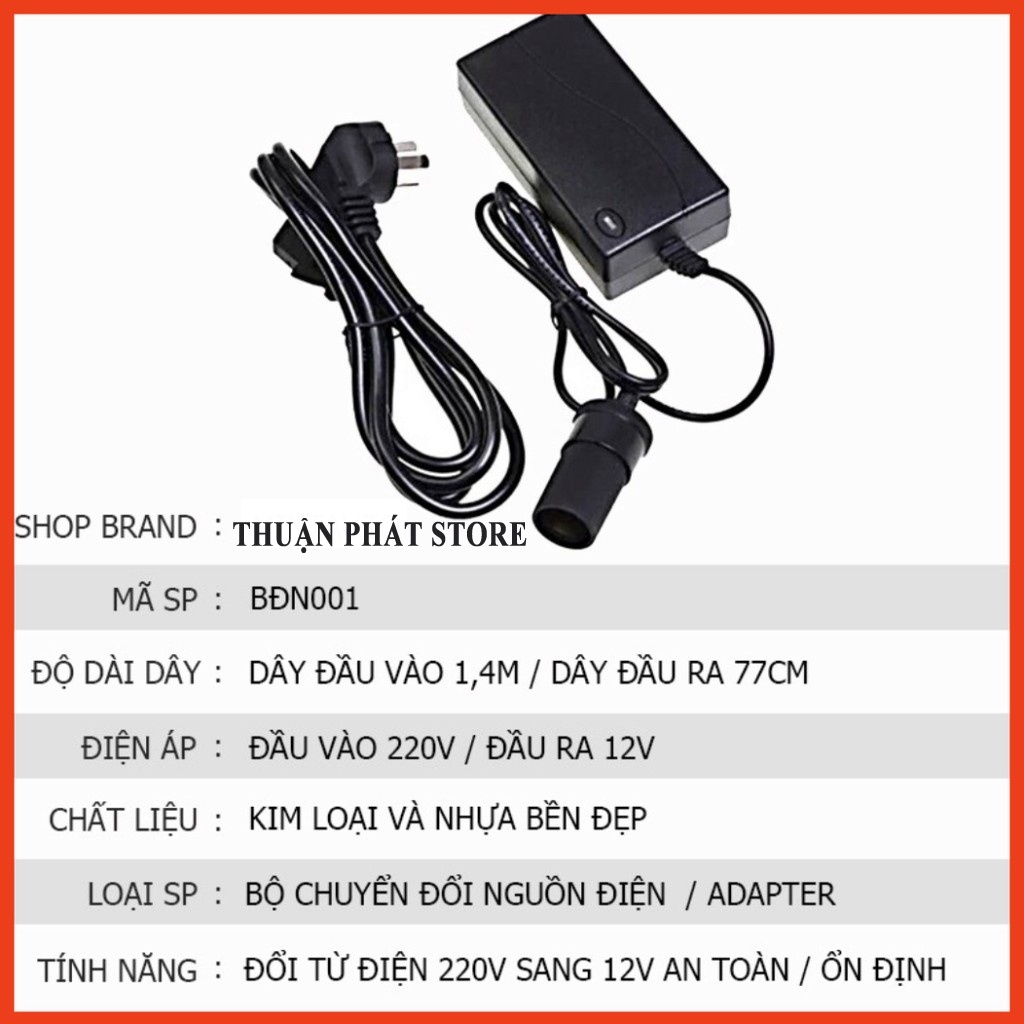 Bộ chuyển đổi nguồn từ 220V sang 12V adapter chuyển đổi nguồn điện đảm bảo an toàn tự động