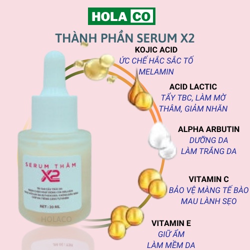 Serum thâm X2 Huyền Phi 20ml giảm thâm hiệu quả, giúp da trắng sáng tự nhiên