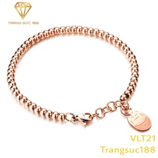 Lắc tay titan bi tròn mèo VLT21