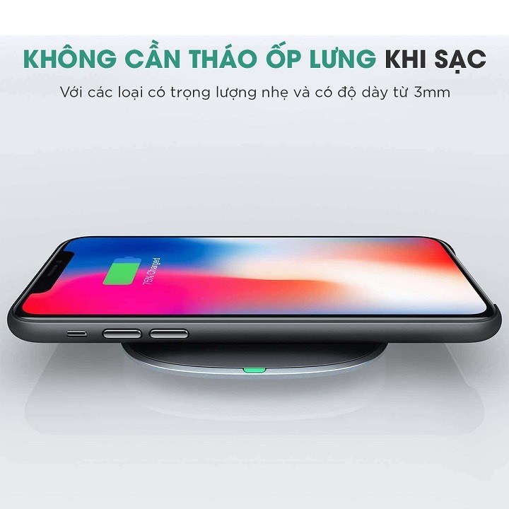 ✨Tặng Cáp Sạc✨ Đế Sạc Nhanh ASPOR Cho IPhone 11 Pro Xs Max X Xr/Samsung S20 Xiaomi Mi Thiết Kế Không Dây 10W Qi Cổng USB