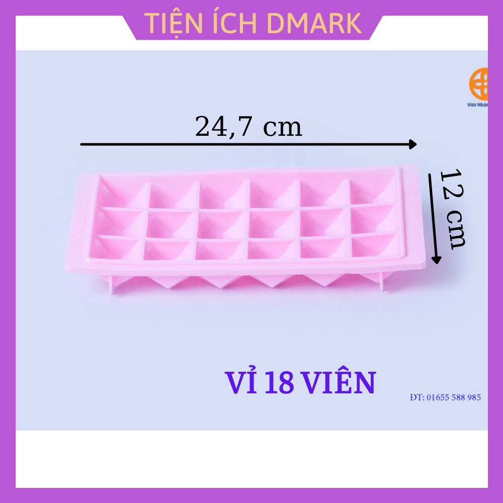 [Mã LIFEHL19DP giảm 10% đơn 0đ] khuôn làm đá 18 viên nhỏ , khay làm đá nhựa Việt Nhật