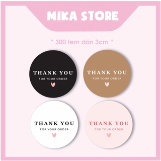 [ Sẵn ] Combo 300 Tem Thank You, Tem Cảm Ơn Cao Cấp