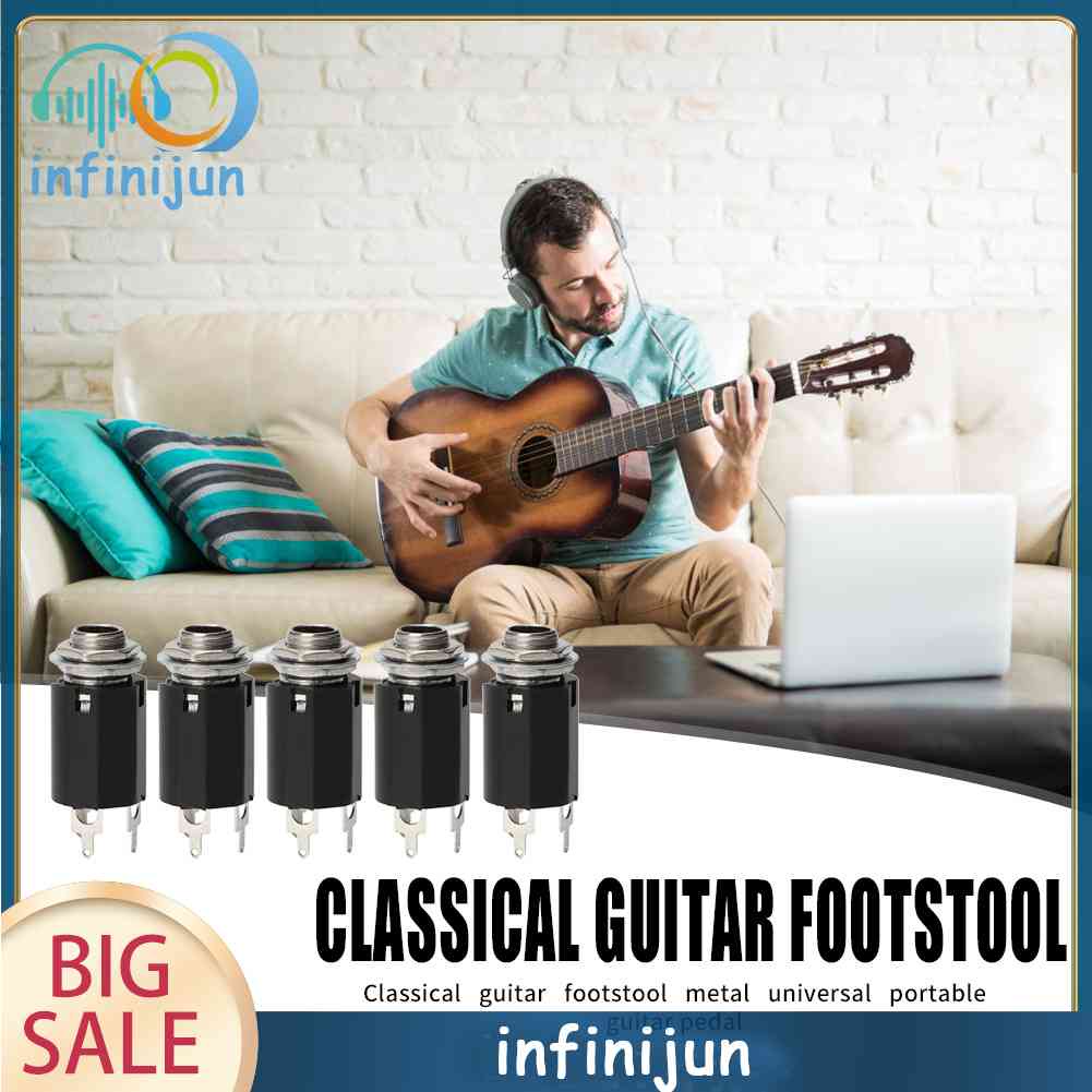 Set 5 Phích Cắm Đầu Ra Âm Thanh 6.35mm Cho Đàn Guitar Điện Acoustic