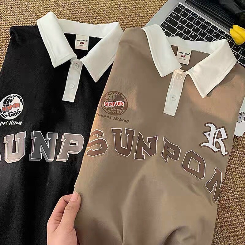 Áo Thun Polo Form Rộng Tay Lỡ Unisex Nam Nữ SUNPON Siêu Đẹp Camshop