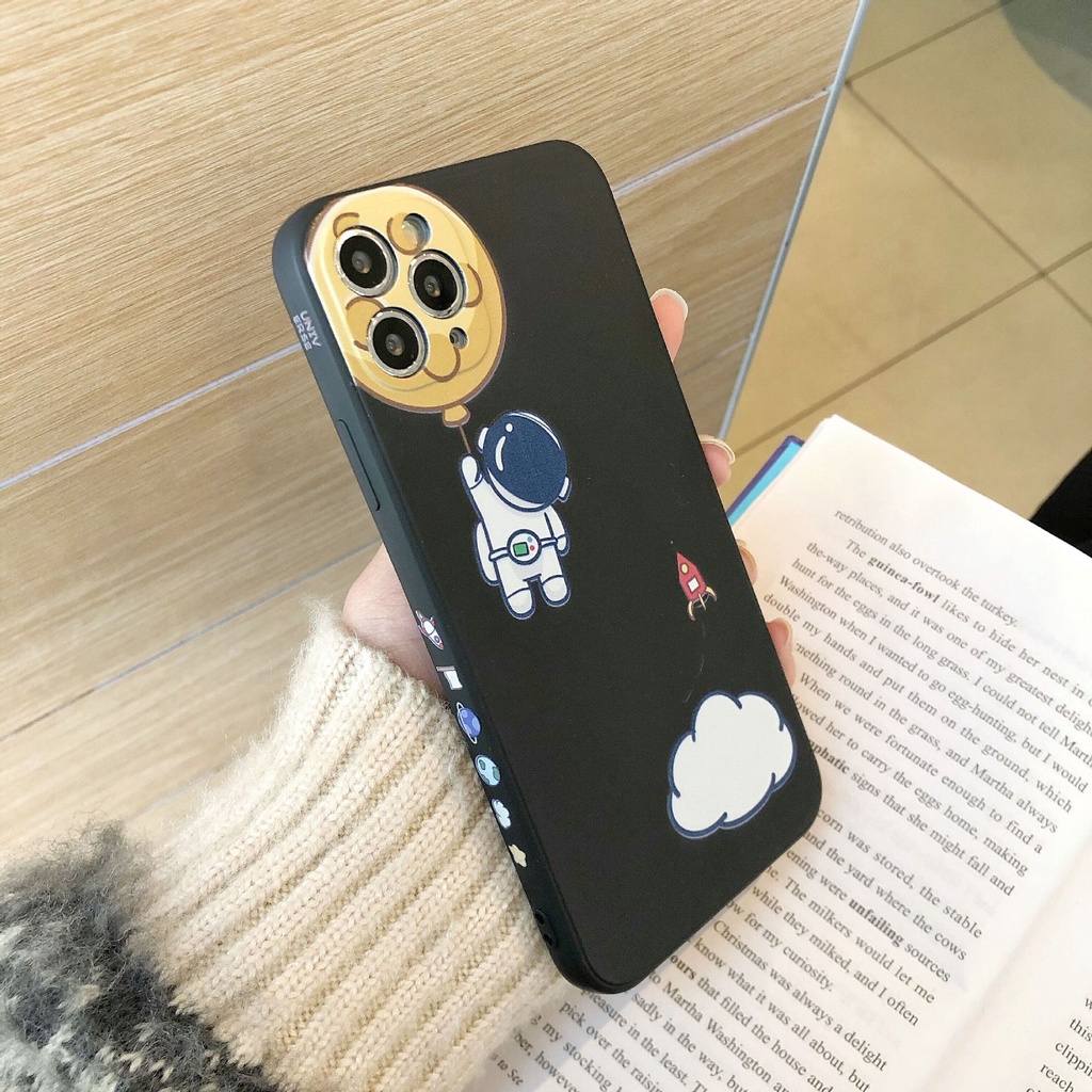 Ốp điện thoại silicone hình phi hành gia thích hợp cho Iphone 12 Pro Max 11 Pro Max 12mini 7 8 Plus X Xs Max Xr Se 2021