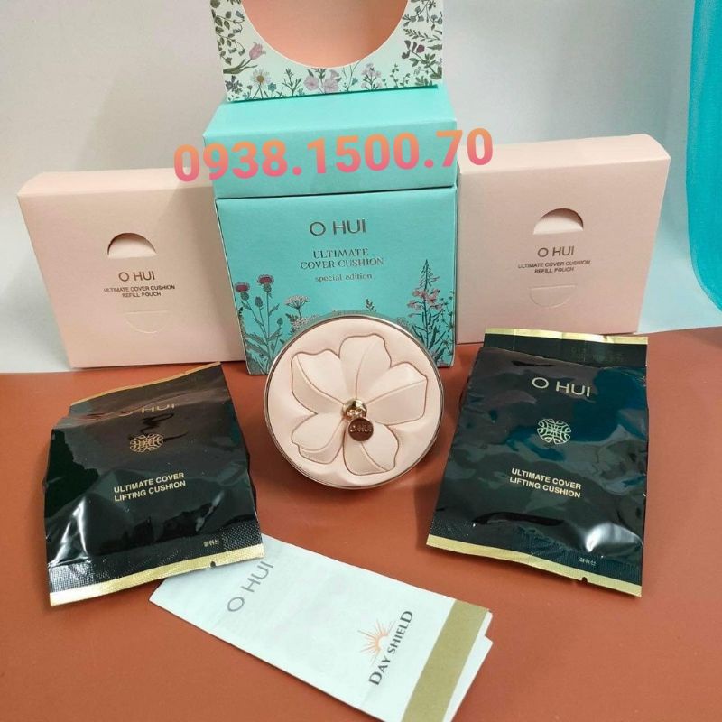 PHẤN NƯỚC MỎNG MỊN KIỀM DẦU 24H OHUI Ultimate Cover Lifting Flower Edition SPF50+/ PA+++