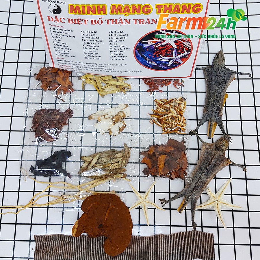 Minh mạng thang, loại xịn chuẩn 33 vị bổ thận tráng dương, tăng cường sinh lực phái mạnh, thang đúng 2kg | Farm24h