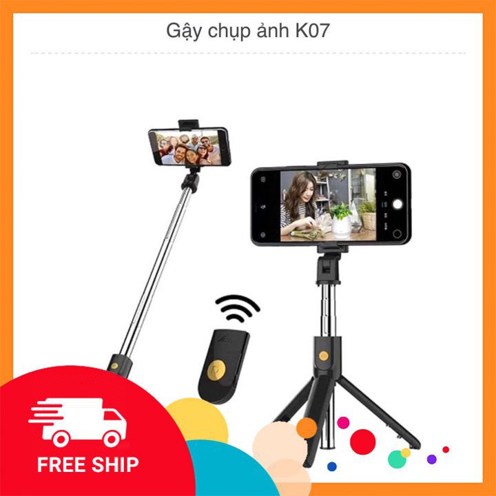 Gậy Tự Sướng Selfie 3 Chân Đứng Tripod K07⚡GIÁ RẺ NHẤT⚡Cao Cấp Remote điều khiển từ xa🌍