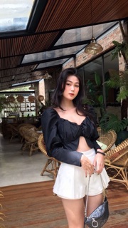 ÁO KIỂU CROTOP TAY BỒNG - EMME TOP