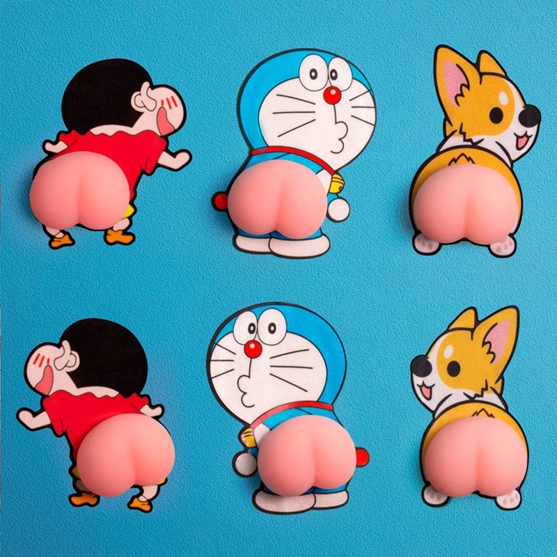 Miếng Dán Trang Trí Bảo Vệ Xe Hơi Chống Va Chạm Chống Trầy Xước Họa Tiết Hoạt Hình 3d Diy