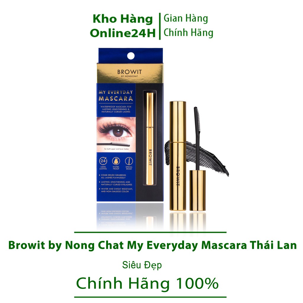 Cây chuốt long mi chốnǥ nước Browit by Nong Chat My Everyday Mascara Thái Lan