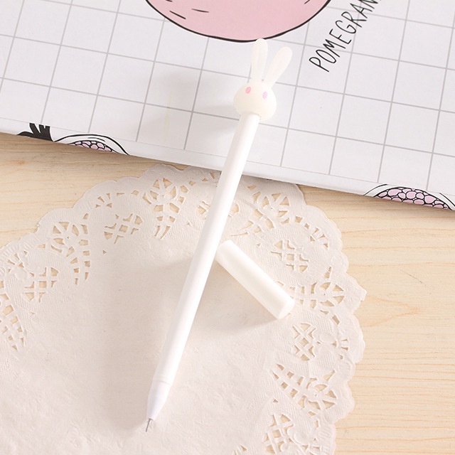 Bút Mực Gel Ngòi 0.38mm Hình Thỏ Dễ Thương Sáng Tạo Phong Cách Nhật Hàn