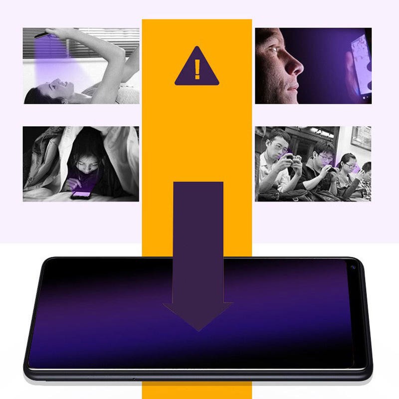 Samsung Galaxy M11 M12 4G C7 C9 Pro S6 J7 Prime Note 10 Lite S10 Lite S20 FE Tempered Glass Anti-Blue Ray Purple Light Screen Protector