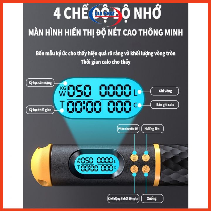 Dây nhảy thể dục đếm số xịn giúp tăng thể lực, giảm cân