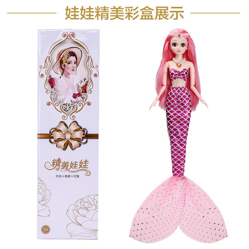 Búp Bê Barbie 60cm Hình Nàng Tiên Cá Xinh Xắn Chất Lượng Cao