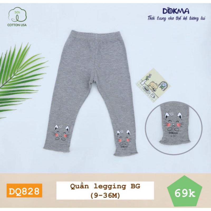 Quần Legging bé gái Dokma size 9m-36m mã DQ828