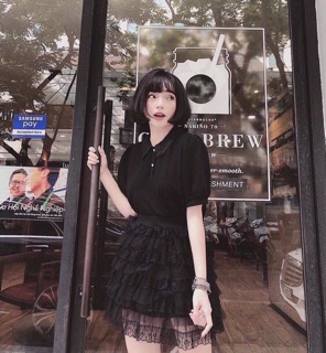 Áo sơ mi cổ ren