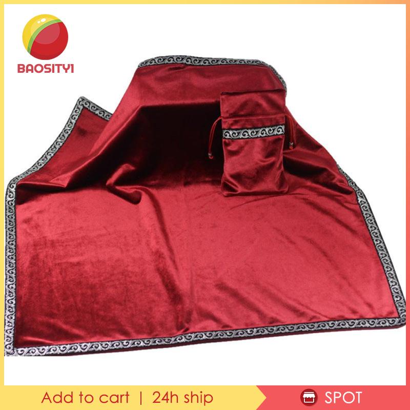 [Baosity1] Thảm Nhung Lót Bàn Tarot Có Túi Dây Rút Màu Tím 66cm