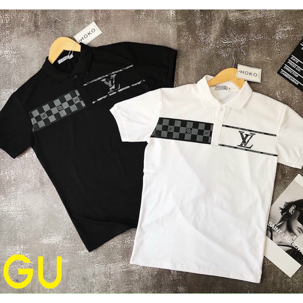 ÁO THUN CỔ POLO NAM IN SỌC CARO PHỐI CHỮ SIÊU XINH LÊN FORM CỰC LỊCH LÃM HÀNG BAO ĐẸP - WEDO