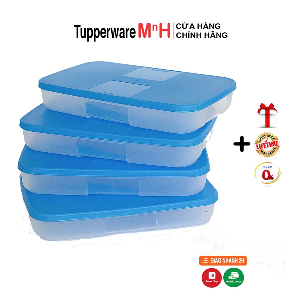 Hộp Trữ Đông Freezermate 650ml Dẹt Tupperware, Hộp Thấp Trữ Đông Nhựa Nguyên Sinh An Toàn