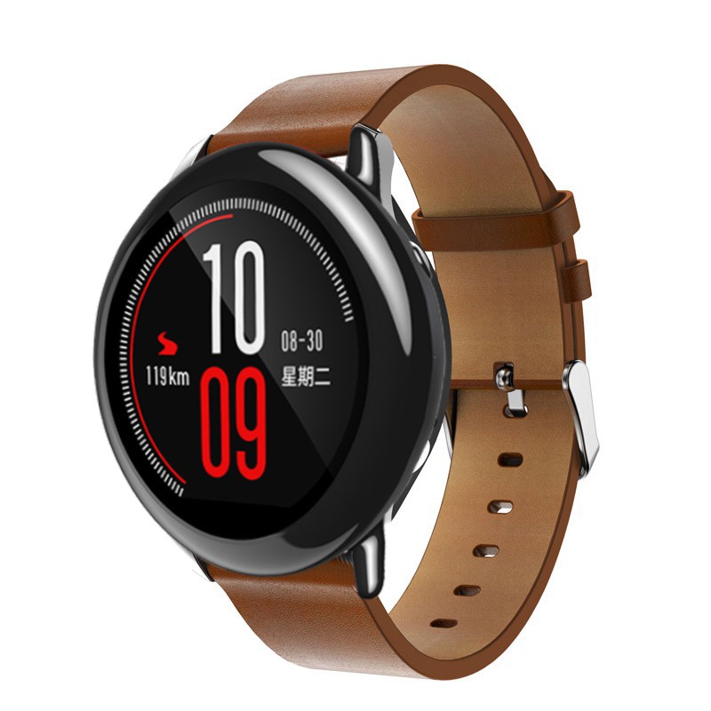 Dây đeo bằng da 22mm cho đồng hồ thông minh Xiaomi Huami Amazfit Pace