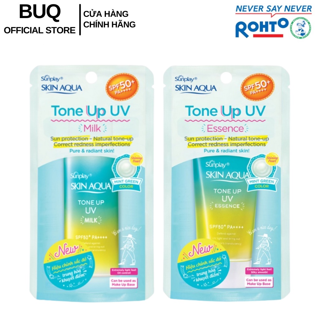 Kem Chống Nắng Kiềm Dầu Nâng Tông Sunplay Skin Aqua Tone Up Uv Mint Green 50g