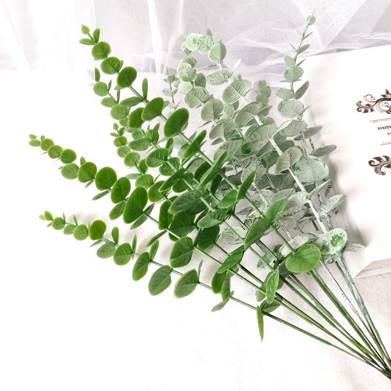 Lá Cây Bạch Đàn Nhân Tạo 38cm Bằng Nhựa Dùng Trang Trí DIY