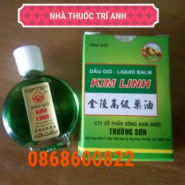 COMBO 5 CHAI DẦU GIÓ KIM LINH TRƯỜNG SƠN MÙI THƠM DỄ CHỊU 6ML