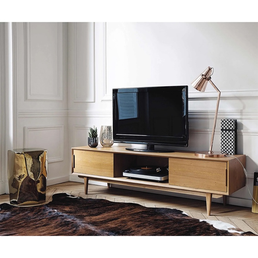 Tủ TV 2 cánh Portobello IBIE gỗ cao su/ veneer