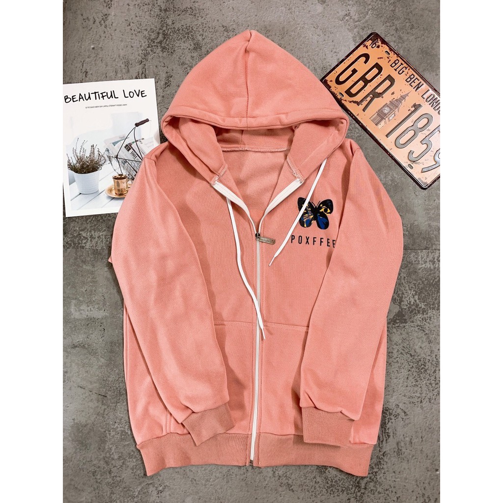 ÁO KHOÁC HOODIE UNISEX NAM NỮ, CHẤT THUN NỈ NGOẠI CÓ DÂY KHÓA KÉO, CÓ NÓN TIỆN LỢI